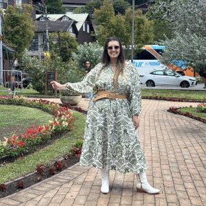 Vestido canela